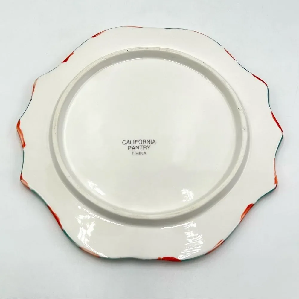 California Pantry Handpainted Speckled‎ Ceramic Scalloped Seashell Trivet